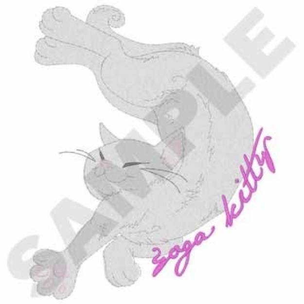 Picture of Yoga Kitty Machine Embroidery Design