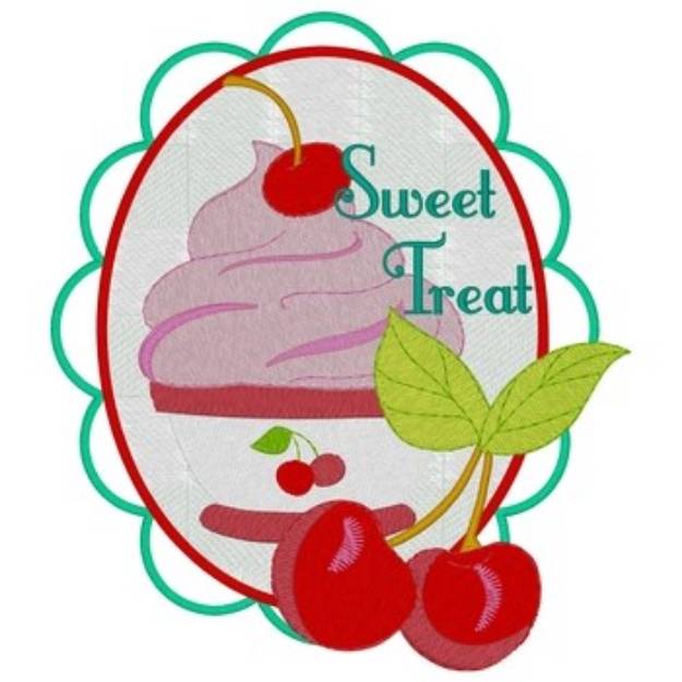 Picture of Cherry Ice Cream Machine Embroidery Design