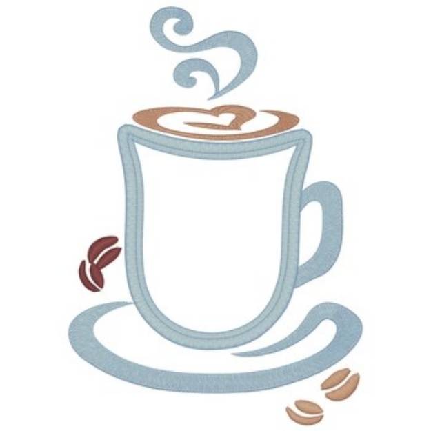 Picture of Coffee Applique Machine Embroidery Design