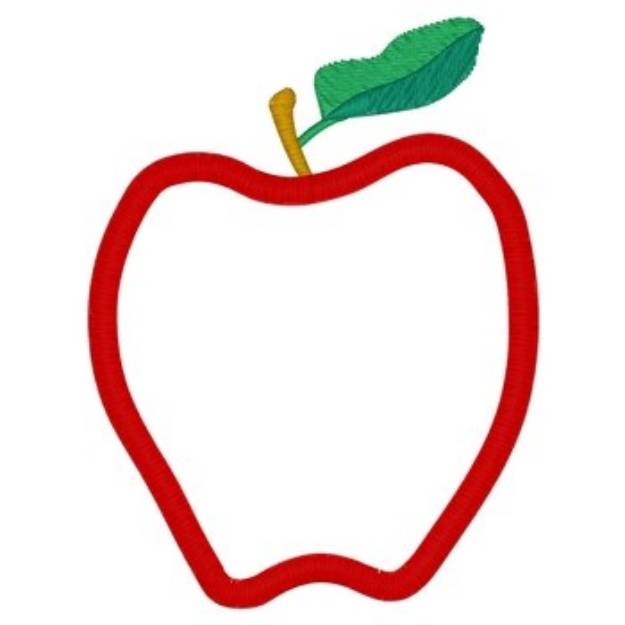 Picture of Applique Apple Machine Embroidery Design