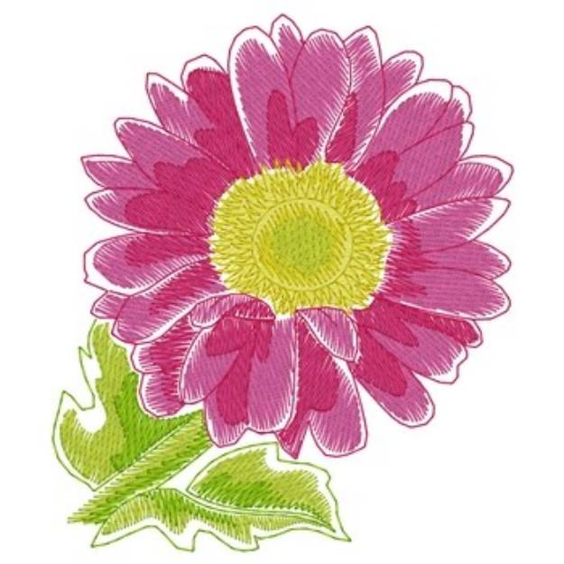 Picture of Gerbera Daisy Machine Embroidery Design