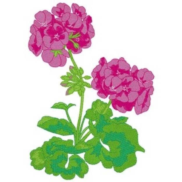 Picture of Geranium Machine Embroidery Design