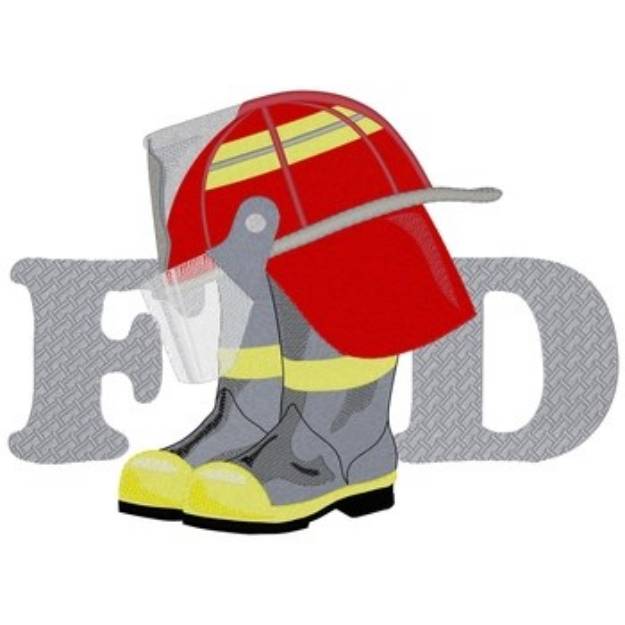 Picture of FD Helmet & Boots Machine Embroidery Design