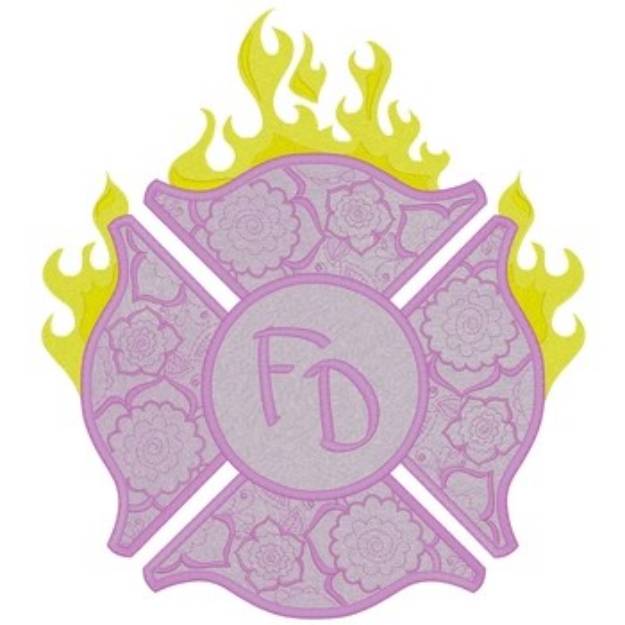 Picture of Purple Maltese Cross Machine Embroidery Design