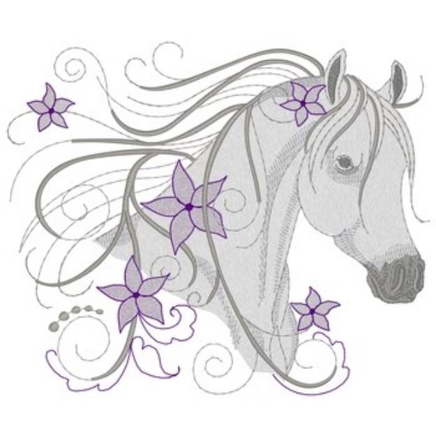 Picture of Arabian W/ Flowers Machine Embroidery Design