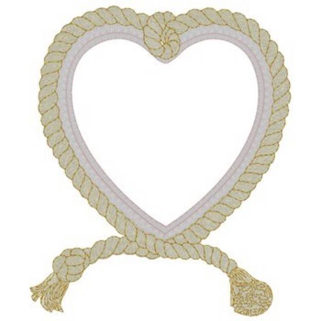 Picture of Heart Rope Applique Machine Embroidery Design