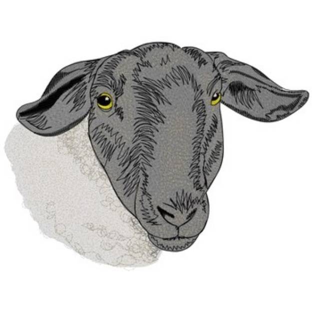 Picture of Suffolk Sheep Head Machine Embroidery Design