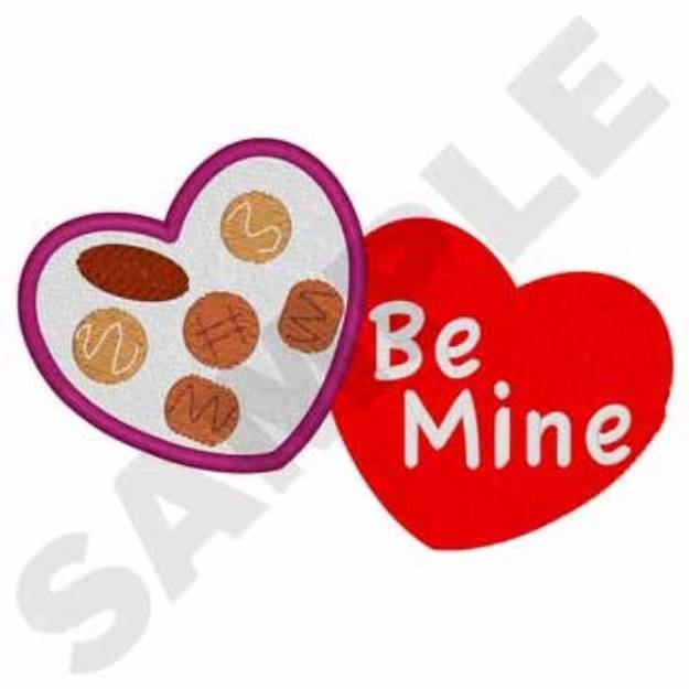 Picture of Valentines Chocolate - Be Mine Machine Embroidery Design