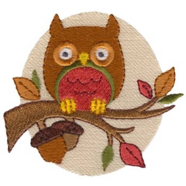 Picture of Fall Owl Machine Embroidery Design