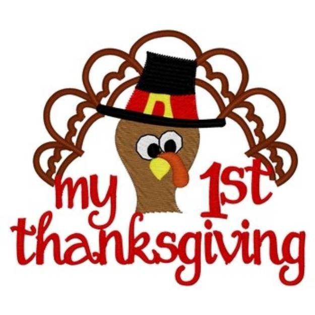 Picture of My 1st Thanksgiving Machine Embroidery Design