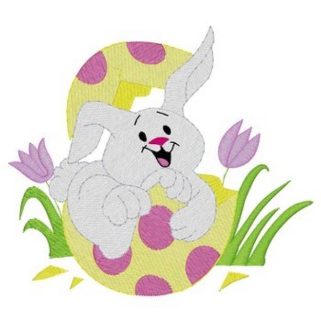 Picture of Bunny In Egg Machine Embroidery Design