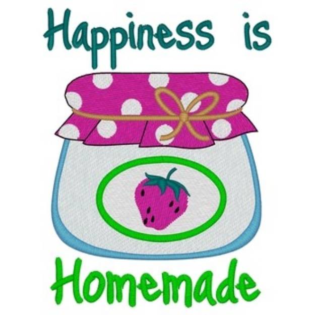 Picture of Happiness Is Homemade Machine Embroidery Design