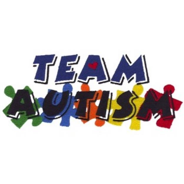 Picture of Team Autism Machine Embroidery Design