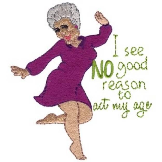 Picture of No Good Reason Grandma Machine Embroidery Design