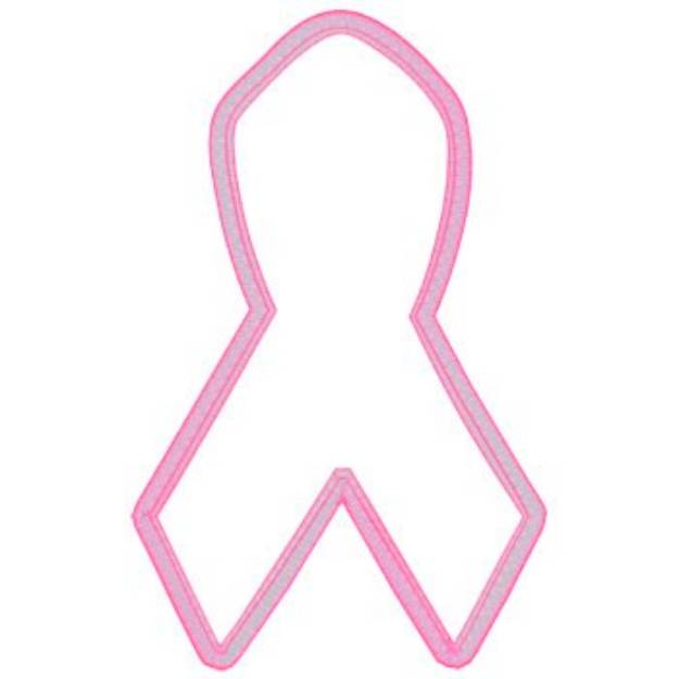 Picture of Pink Ribbon Scrubbie Machine Embroidery Design