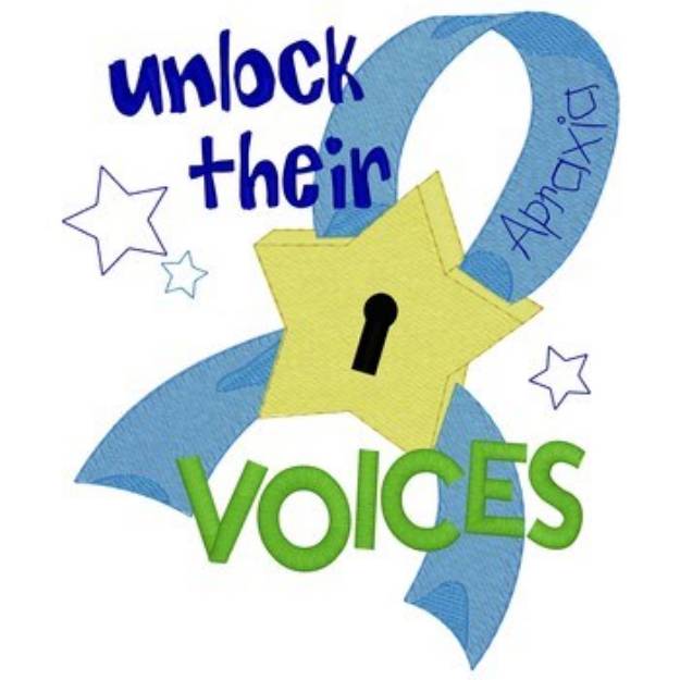 Picture of Unlock Voices Ribbon Machine Embroidery Design