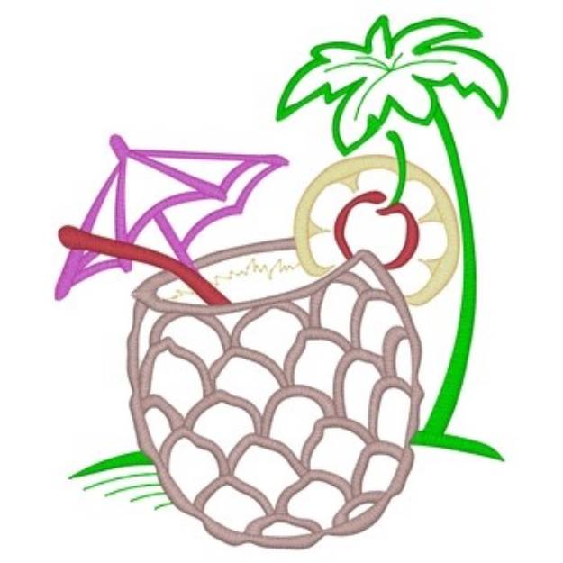 Picture of Pineapple Drink Machine Embroidery Design