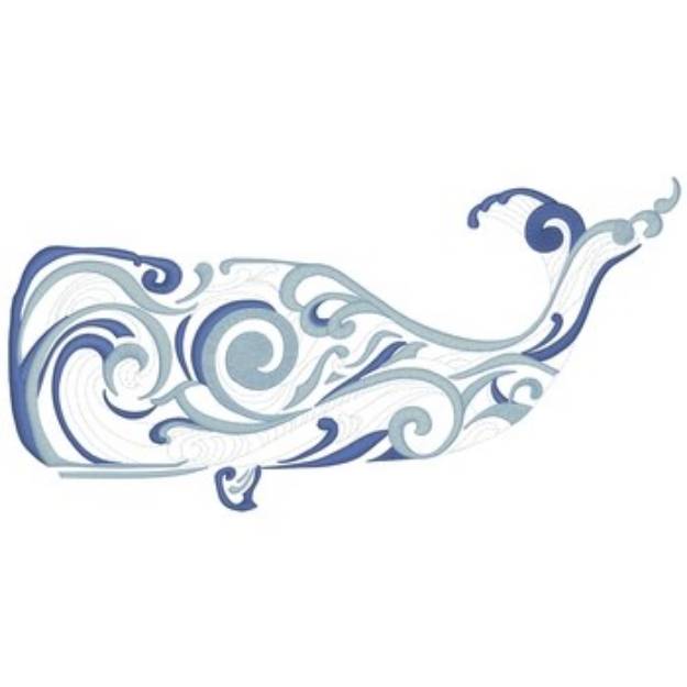 Picture of Whale Of Waves Machine Embroidery Design