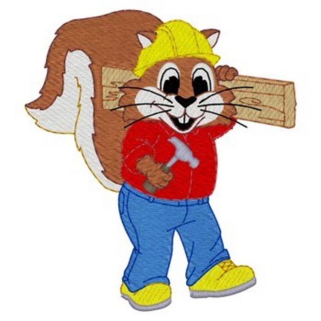 Picture of Carpenter Squirrel Machine Embroidery Design