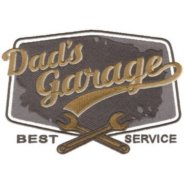 Picture of Dads Garage Machine Embroidery Design