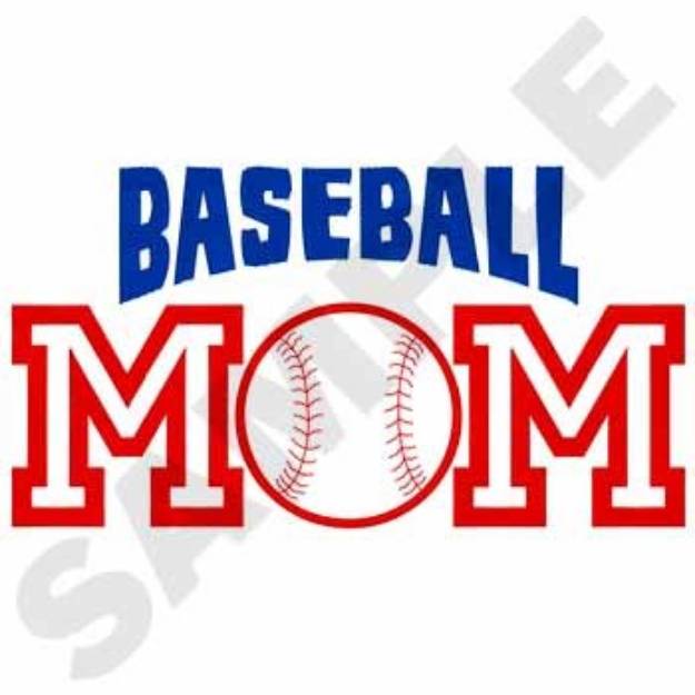 Picture of Baseball Mom Machine Embroidery Design