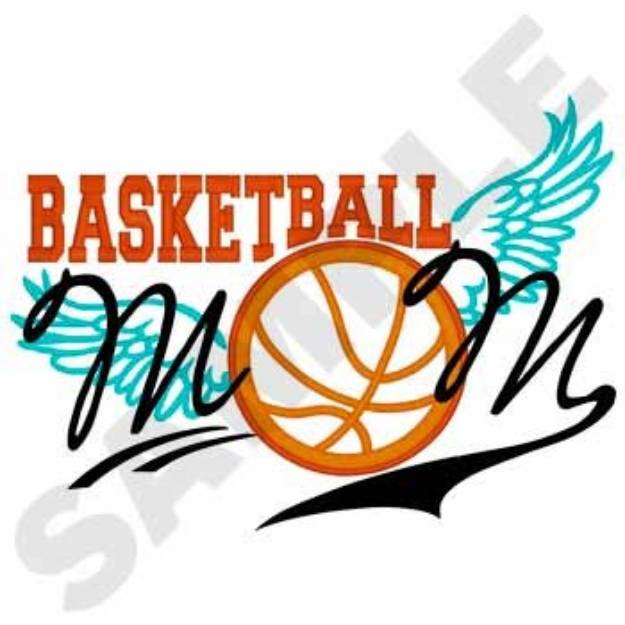 Picture of Basketball Mom Machine Embroidery Design