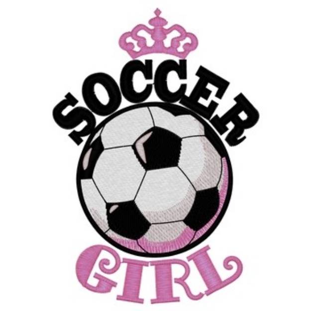 Picture of Soccer Girl Machine Embroidery Design