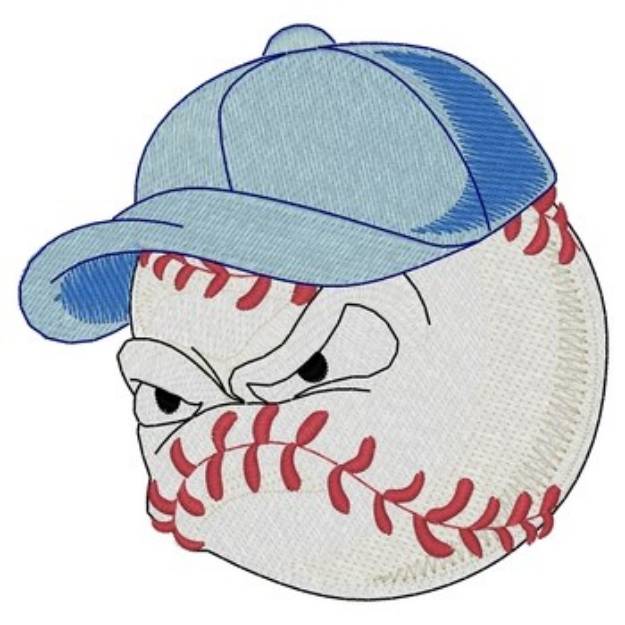 Picture of Baseball Head Machine Embroidery Design