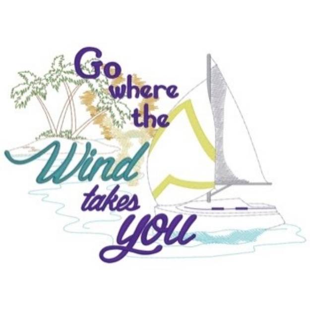 Picture of Wind Takes You Machine Embroidery Design