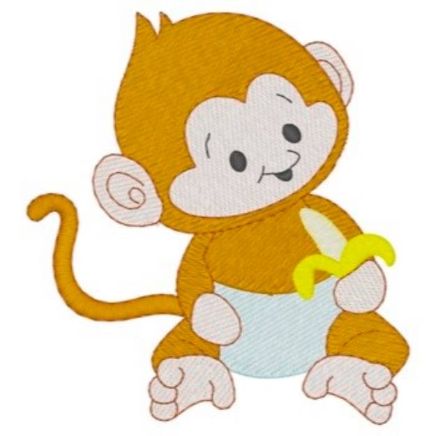 Picture of Baby Monkey Machine Embroidery Design