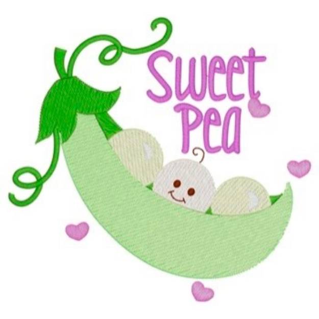 Picture of Sweet Pea Machine Embroidery Design