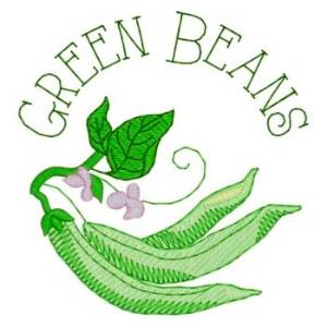 Picture of Green Beans Machine Embroidery Design