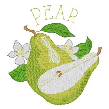 Pear Machine Embroidery Design