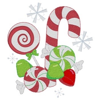 Christmas Candy Machine Embroidery Design