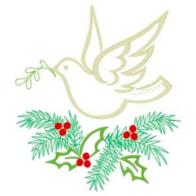 Picture of Christmas Dove Machine Embroidery Design