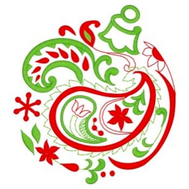 Picture of Paisley Ornament Machine Embroidery Design