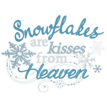 Snowflake Kisses Machine Embroidery Design