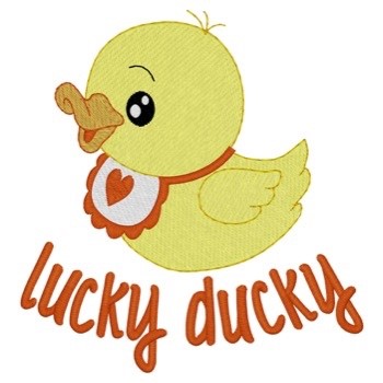 Lucky Ducky Machine Embroidery Design