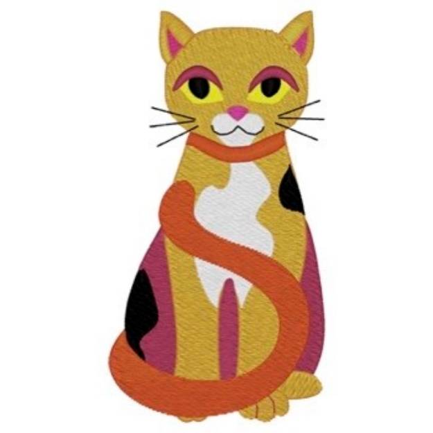 Picture of Calico Cat Machine Embroidery Design