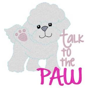 Picture of Talk To The Paw Machine Embroidery Design