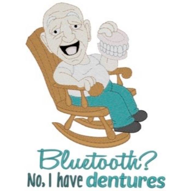 Picture of I Have Dentures Grandpa Machine Embroidery Design