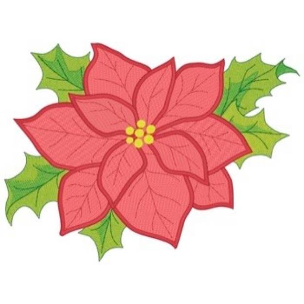 Picture of Mylar Poinsettia Machine Embroidery Design