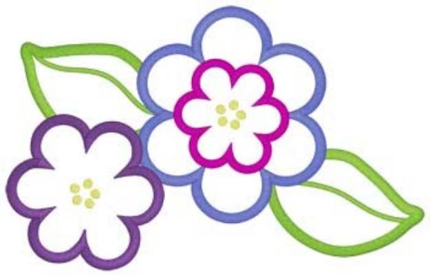 Floral Applique Machine Embroidery Design, Sweet Stitch Design