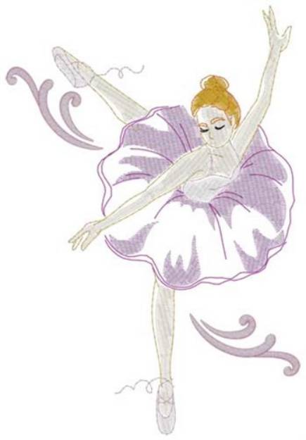 Picture of Ballerina Machine Embroidery Design