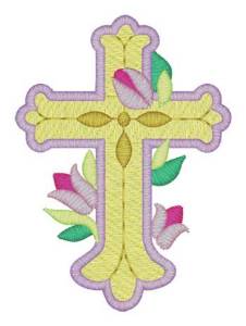 Picture of Decorative Cross Machine Embroidery Design