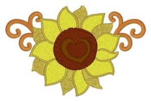 Picture of Sunflower Machine Embroidery Design