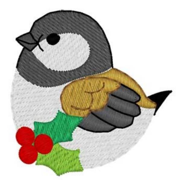 Picture of Chickadee Machine Embroidery Design