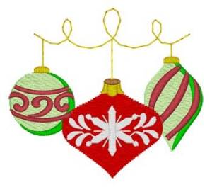 Picture of Christmas Ornaments Machine Embroidery Design