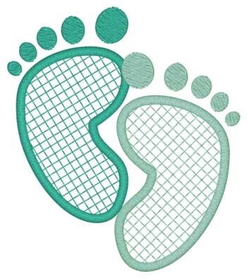 Baby Feet Lace Machine Embroidery Design