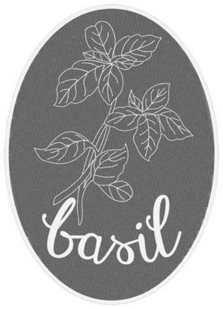 Picture of Basil Machine Embroidery Design